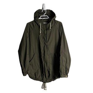 Warehouse One Women's Military Green Full Zip Lightweight Jacket